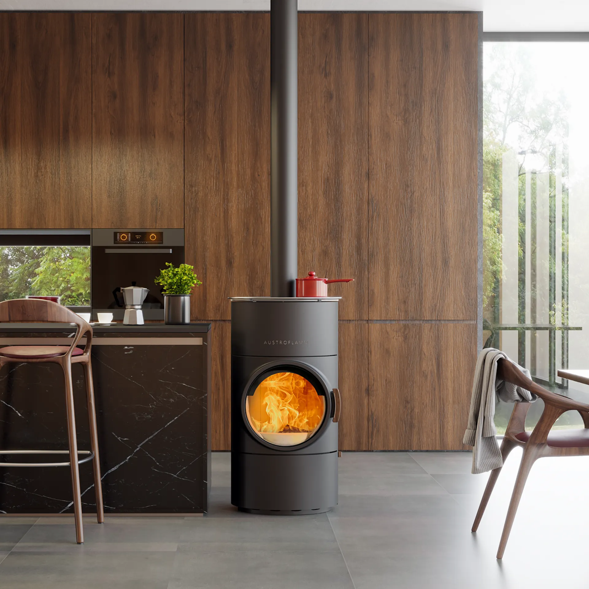 Austroflamm Kaminofen Clou Compact Cook