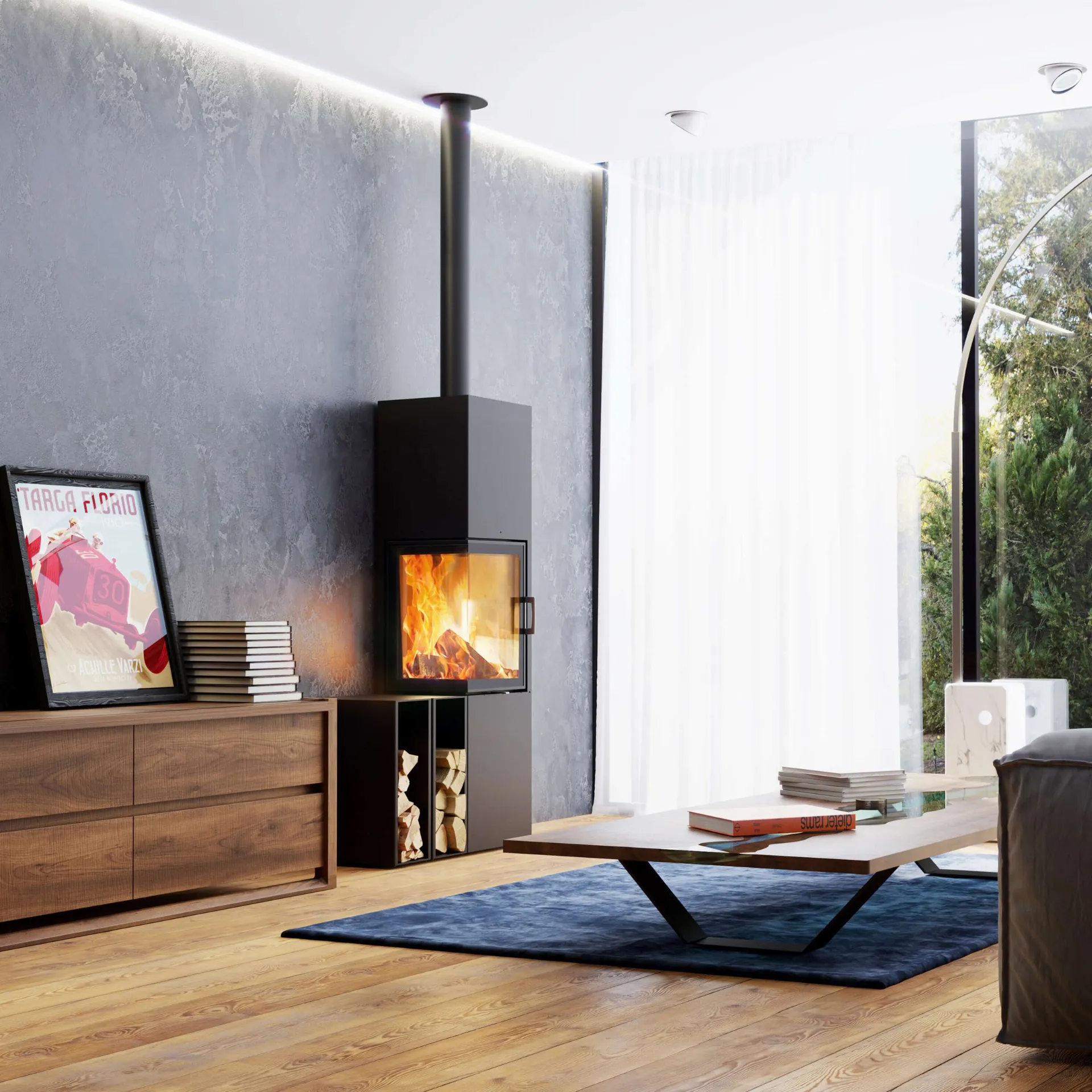Austroflamm Kaminofen Slim 4.0 links